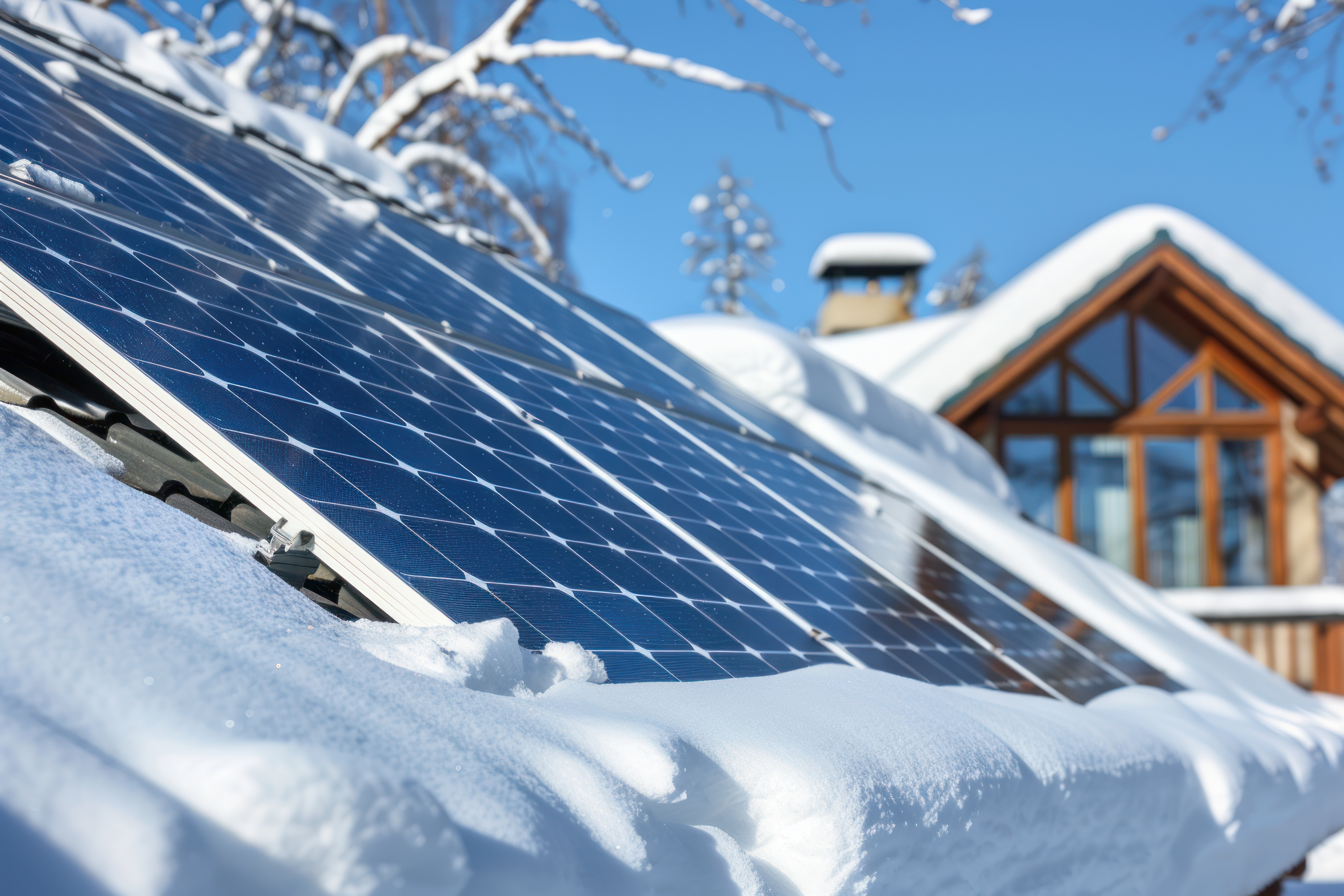 Photovoltaikanlage im Schnee